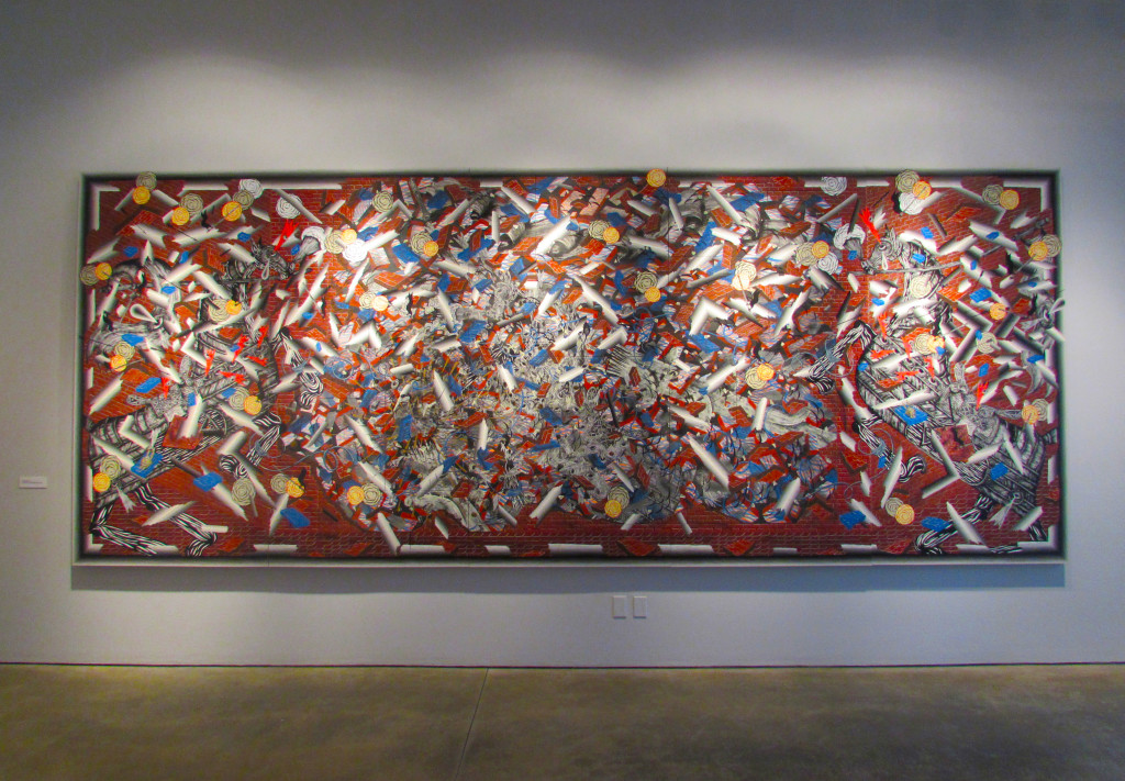 "Exploding Wall" by Andrew Schoultz.  This one took 5 years to complete, and it's not hard to understand why.