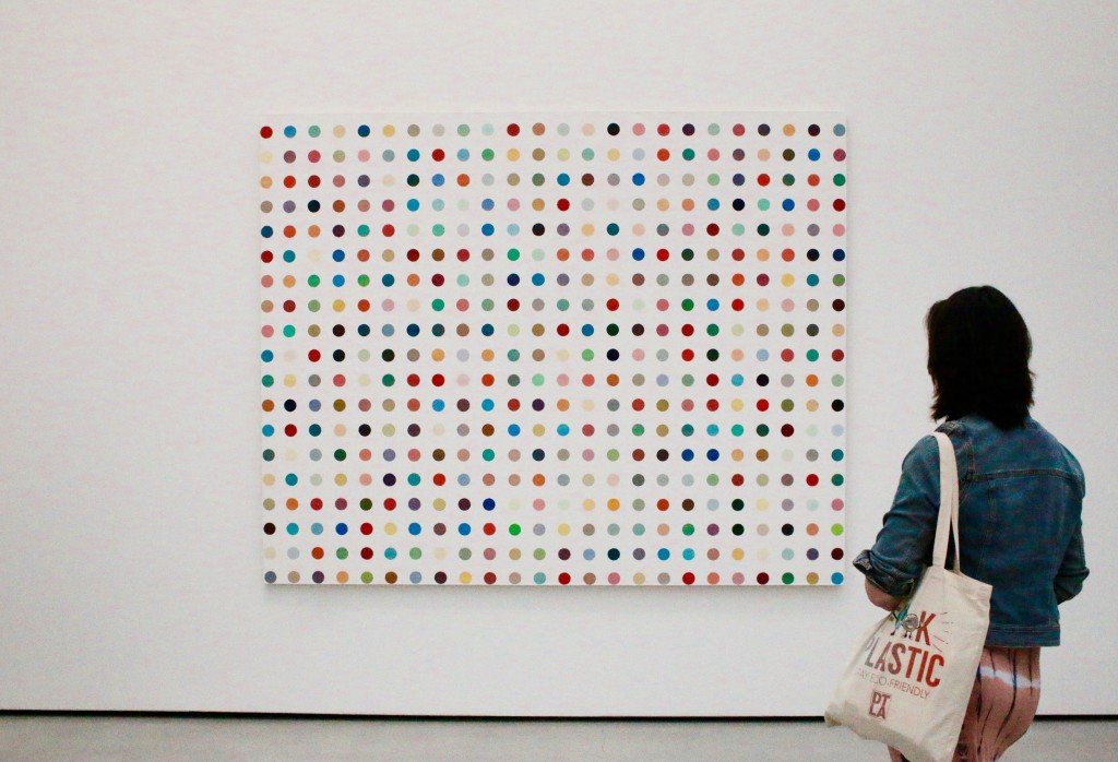 It wouldn't be a Damien Hirst room without a Spot Painting, right?